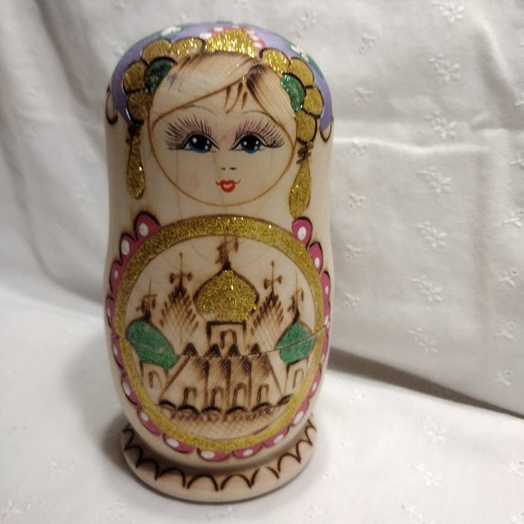 7pcs Russian Wooden Nesting Dolls - Picture 1 of 5